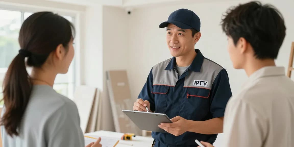 Local IPTV reseller advising homeowners on installation services, professional and trusted provider in the community.