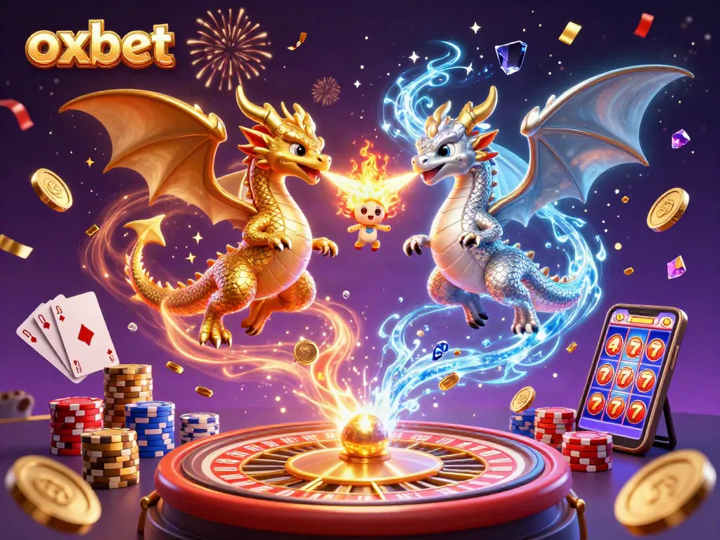 Experience thrilling gameplay at oxbet with vibrant dragons and dynamic casino elements.