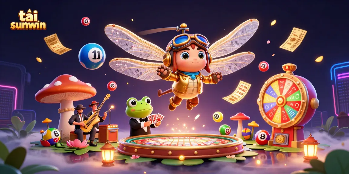 Experience the thrill of tải sunwin with a vibrant 3D casino scene featuring dynamic game elements, colorful characters, and high-energy interactions.